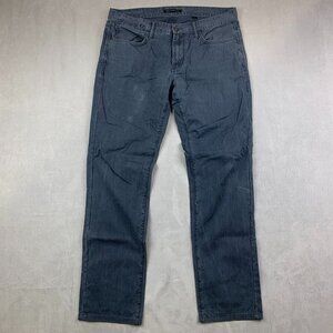 John Varvatos Mens Pants 33 Blue Pin Striped Chino Bowery Slim Straight 33x30